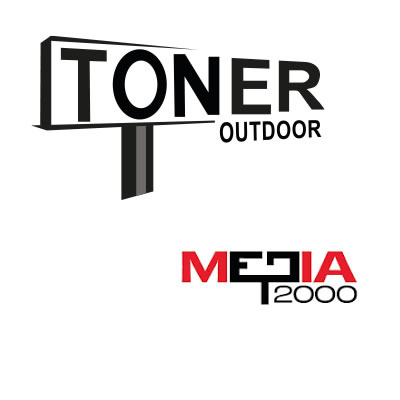 Toner Outdoor and Media2000 Logos
